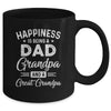 Happiness Is Being A Dad Grandpa And Great Grandpa Mug Coffee Mug | Teecentury.com