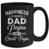 Happiness Is Being A Dad Papa And Great Papa Mug Coffee Mug | Teecentury.com