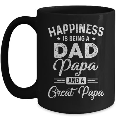 Happiness Is Being A Dad Papa And Great Papa Mug Coffee Mug | Teecentury.com