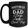 Happiness Is Being A Dad Pop And Great Pop Mug Coffee Mug | Teecentury.com