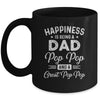 Happiness Is Being A Dad Pop Pop And Great Pop Pop Mug Coffee Mug | Teecentury.com