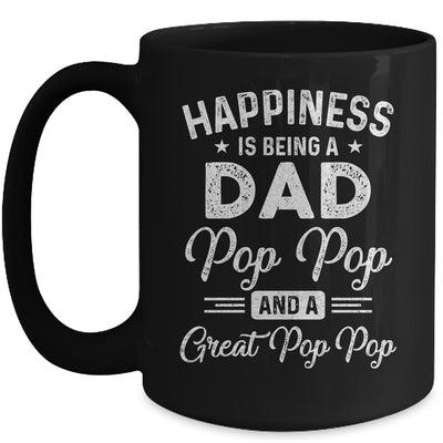 Happiness Is Being A Dad Pop Pop And Great Pop Pop Mug Coffee Mug | Teecentury.com