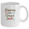 Happiness Is Being A Gaga For Women Leopard Mothers Day Mug Coffee Mug | Teecentury.com