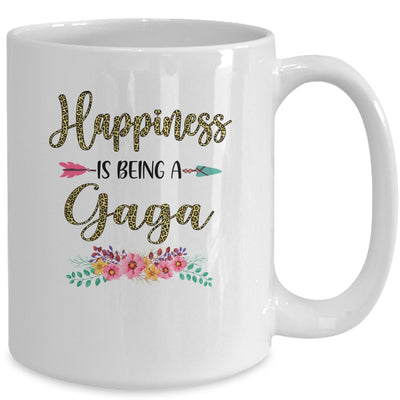 Happiness Is Being A Gaga For Women Leopard Mothers Day Mug Coffee Mug | Teecentury.com