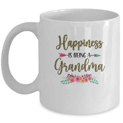 Happiness Is Being A Grandma For Women Leopard Mothers Day Mug Coffee Mug | Teecentury.com