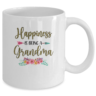 Happiness Is Being A Grandma For Women Leopard Mothers Day Mug Coffee Mug | Teecentury.com