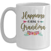 Happiness Is Being A Grandma For Women Leopard Mothers Day Mug Coffee Mug | Teecentury.com