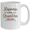 Happiness Is Being A Grandma For Women Leopard Mothers Day Mug Coffee Mug | Teecentury.com