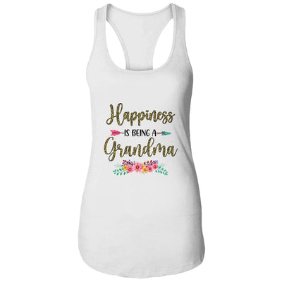 Happiness Is Being A Grandma For Women Leopard Mothers Day T-Shirt & Tank Top | Teecentury.com