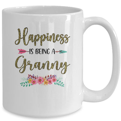 Happiness Is Being A Granny For Women Leopard Mothers Day Mug Coffee Mug | Teecentury.com