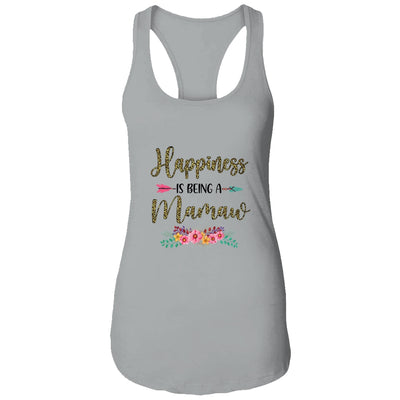 Happiness Is Being A Mamaw For Women Leopard Mothers Day T-Shirt & Tank Top | Teecentury.com