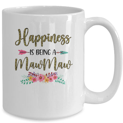 Happiness Is Being A MawMaw For Women Leopard Mothers Day Mug Coffee Mug | Teecentury.com