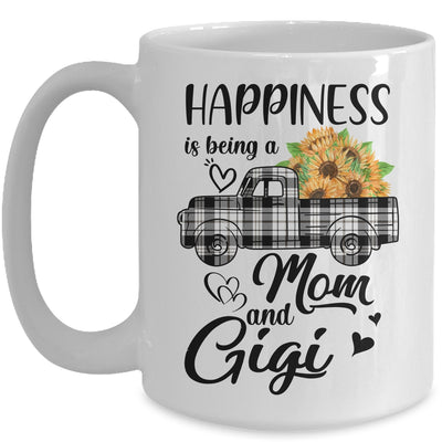 Happiness Is Being A Mom And Gigi Sunflower Mug Coffee Mug | Teecentury.com