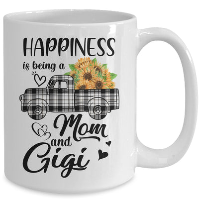 Happiness Is Being A Mom And Gigi Sunflower Mug Coffee Mug | Teecentury.com