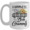 Happiness Is Being A Mom And Grammy Sunflower Mug Coffee Mug | Teecentury.com