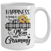Happiness Is Being A Mom And Grammy Sunflower Mug Coffee Mug | Teecentury.com