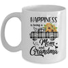 Happiness Is Being A Mom And Grandma Sunflower Mug Coffee Mug | Teecentury.com
