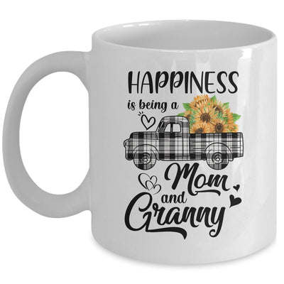 Happiness Is Being A Mom And Granny Sunflower Mug Coffee Mug | Teecentury.com