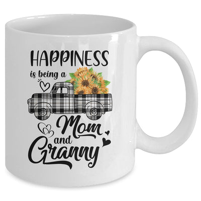 Happiness Is Being A Mom And Granny Sunflower Mug Coffee Mug | Teecentury.com