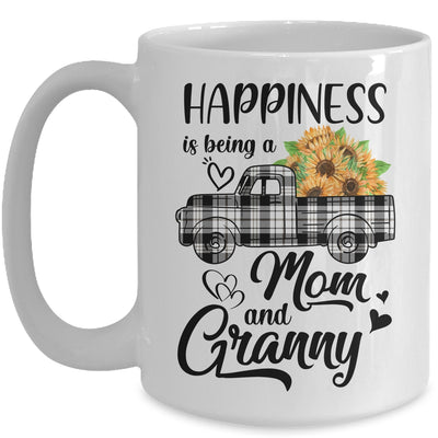 Happiness Is Being A Mom And Granny Sunflower Mug Coffee Mug | Teecentury.com