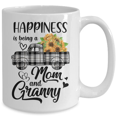 Happiness Is Being A Mom And Granny Sunflower Mug Coffee Mug | Teecentury.com