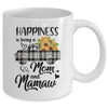 Happiness Is Being A Mom And Mamaw Sunflower Mug Coffee Mug | Teecentury.com