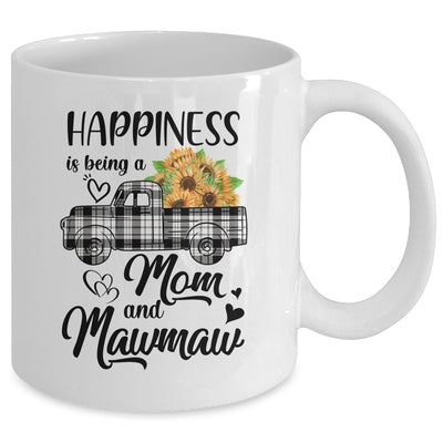 Happiness Is Being A Mom And MawMaw Sunflower Mug Coffee Mug | Teecentury.com