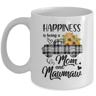 Happiness Is Being A Mom And MawMaw Sunflower Mug Coffee Mug | Teecentury.com