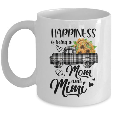 Happiness Is Being A Mom And Mimi Sunflower Mug Coffee Mug | Teecentury.com