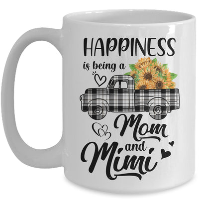 Happiness Is Being A Mom And Mimi Sunflower Mug Coffee Mug | Teecentury.com