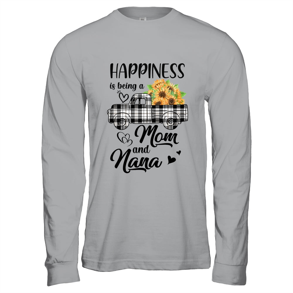 Happiness Is Being A Mom And Nana Sunflower T-Shirt & Hoodie | Teecentury.com