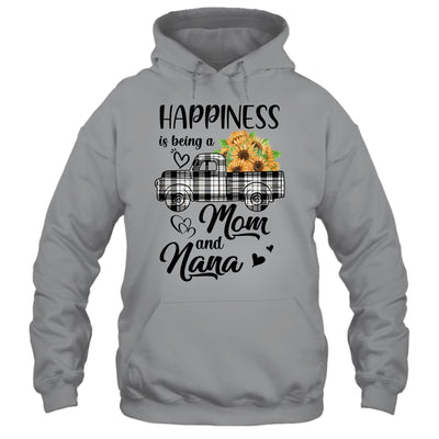 Happiness Is Being A Mom And Nana Sunflower T-Shirt & Hoodie | Teecentury.com