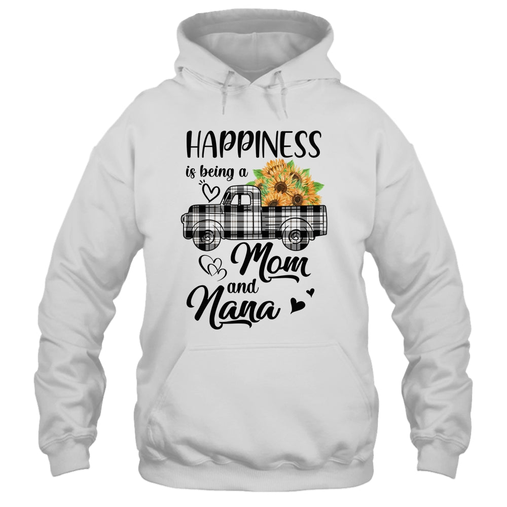 Happiness Is Being A Mom And Nana Sunflower T-Shirt & Hoodie | Teecentury.com