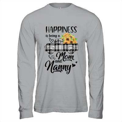 Happiness Is Being A Mom And Nanny Sunflower T-Shirt & Hoodie | Teecentury.com