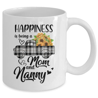 Happiness Is Being A Mom And Nanny Sunflower Mug Coffee Mug | Teecentury.com