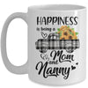 Happiness Is Being A Mom And Nanny Sunflower Mug Coffee Mug | Teecentury.com