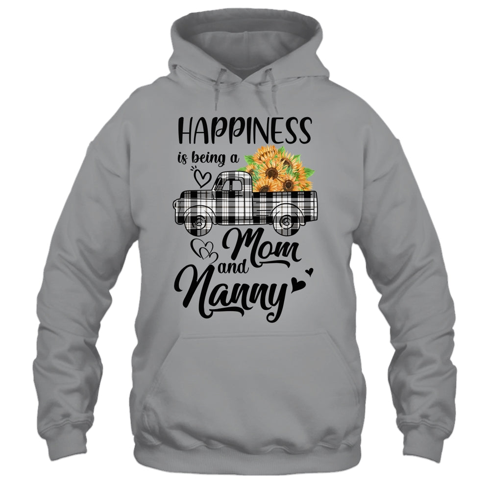 Happiness Is Being A Mom And Nanny Sunflower T-Shirt & Hoodie | Teecentury.com