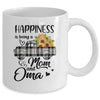 Happiness Is Being A Mom And Oma Sunflower Mug Coffee Mug | Teecentury.com