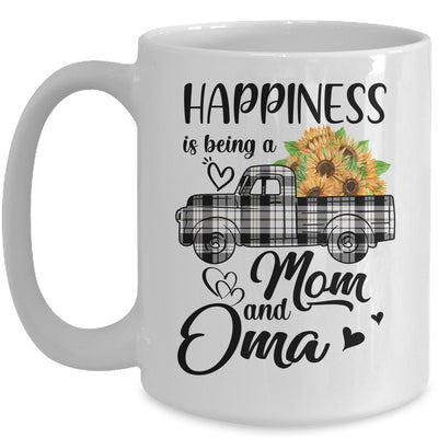 Happiness Is Being A Mom And Oma Sunflower Mug Coffee Mug | Teecentury.com