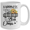 Happiness Is Being A Mom And Oma Sunflower Mug Coffee Mug | Teecentury.com