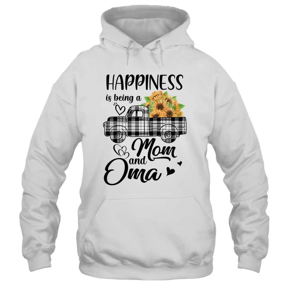 Happiness Is Being A Mom And Oma Sunflower T-Shirt & Hoodie | Teecentury.com