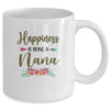 Happiness Is Being A Nana For Women Leopard Mothers Day Mug Coffee Mug | Teecentury.com