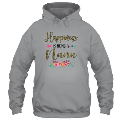 Happiness Is Being A Nana For Women Leopard Mothers Day T-Shirt & Tank Top | Teecentury.com