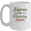 Happiness Is Being A Nanny For Women Leopard Mothers Day Mug Coffee Mug | Teecentury.com