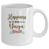 Happiness Is Being A Yaya For Women Leopard Mothers Day Mug Coffee Mug | Teecentury.com