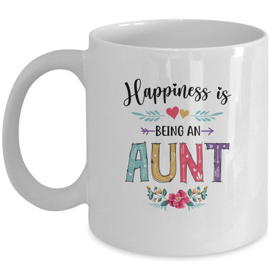 Happiness Is Being An Aunt For The First Time Mothers Day Mug Coffee Mug | Teecentury.com