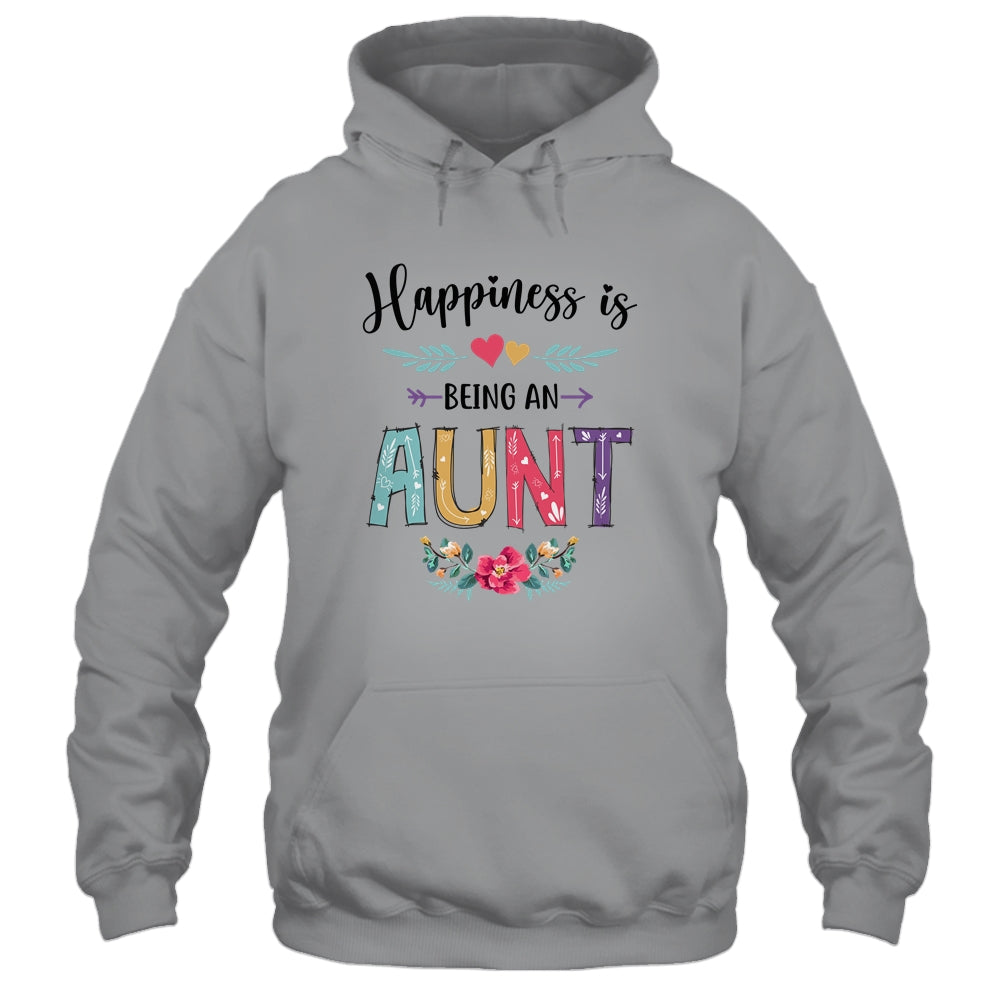 Happiness Is Being An Aunt For The First Time Mothers Day T-Shirt & Hoodie | Teecentury.com