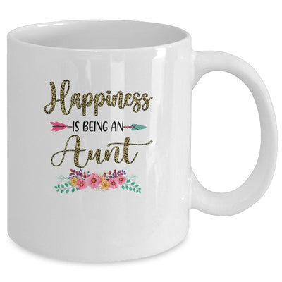 Happiness Is Being An Aunt For Women Leopard Mothers Day Mug Coffee Mug | Teecentury.com