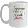 Happiness Is Being An Aunt For Women Leopard Mothers Day Mug Coffee Mug | Teecentury.com