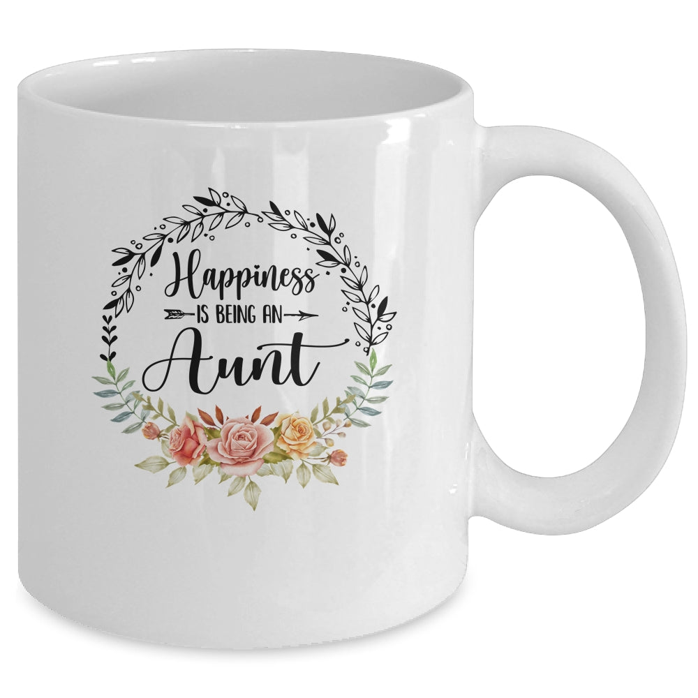 Happiness Is Being An Aunt The First Time Mothers Day Mug Coffee Mug | Teecentury.com